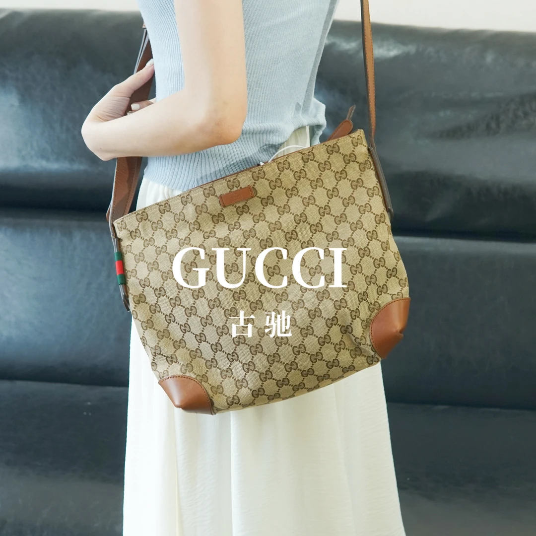 95新 GUCCI/古驰 老花斜挎包/ZZ07621015/1015