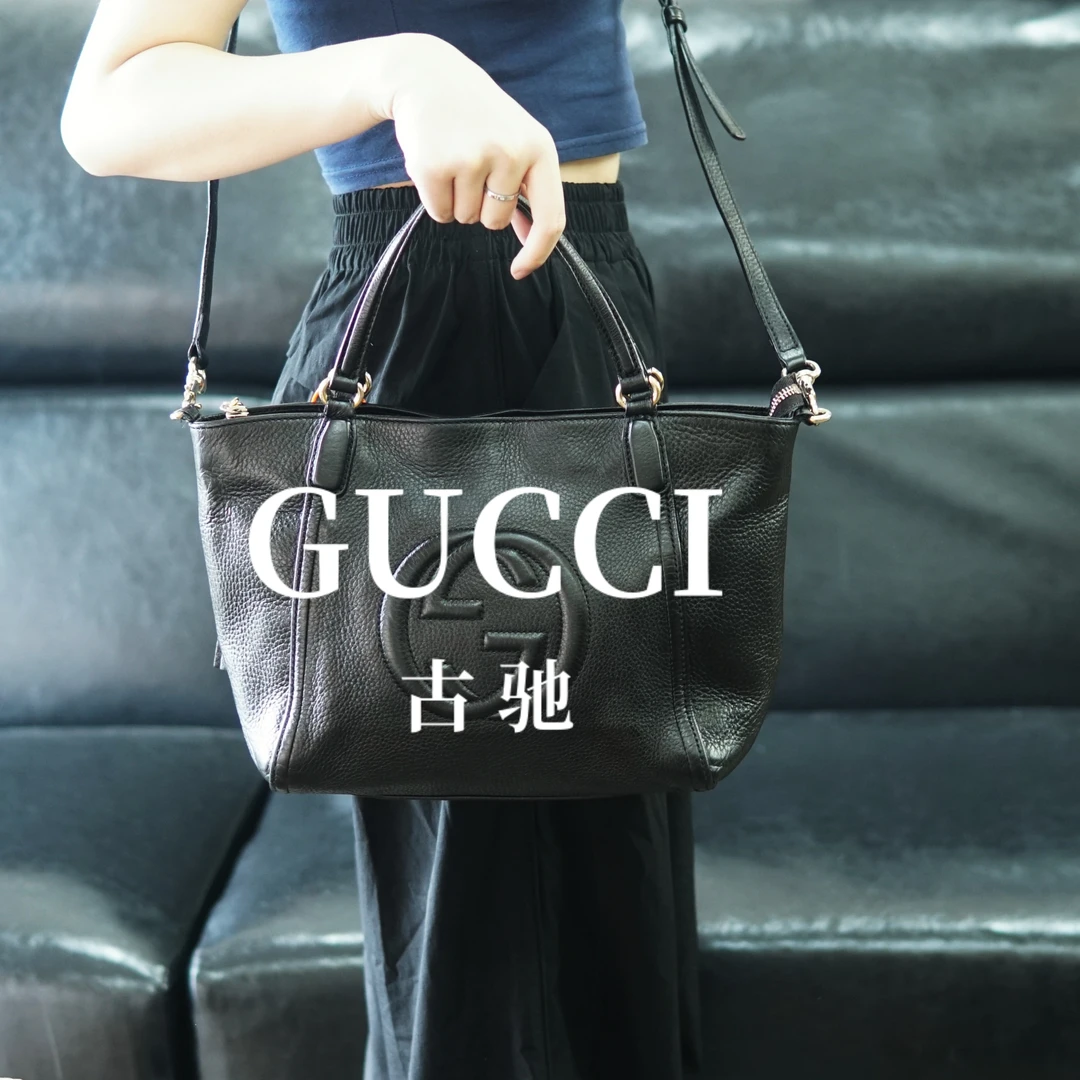 95新 GUCCI/古驰 黑色单肩斜挎包/ZZ09913527/3527