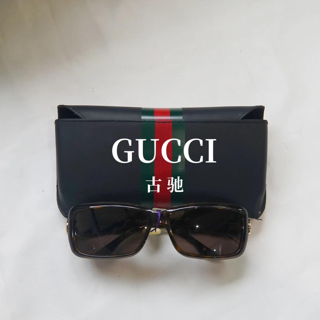 95新 GUCCI/古驰 金标玳瑁眼镜/AR12307303/7303