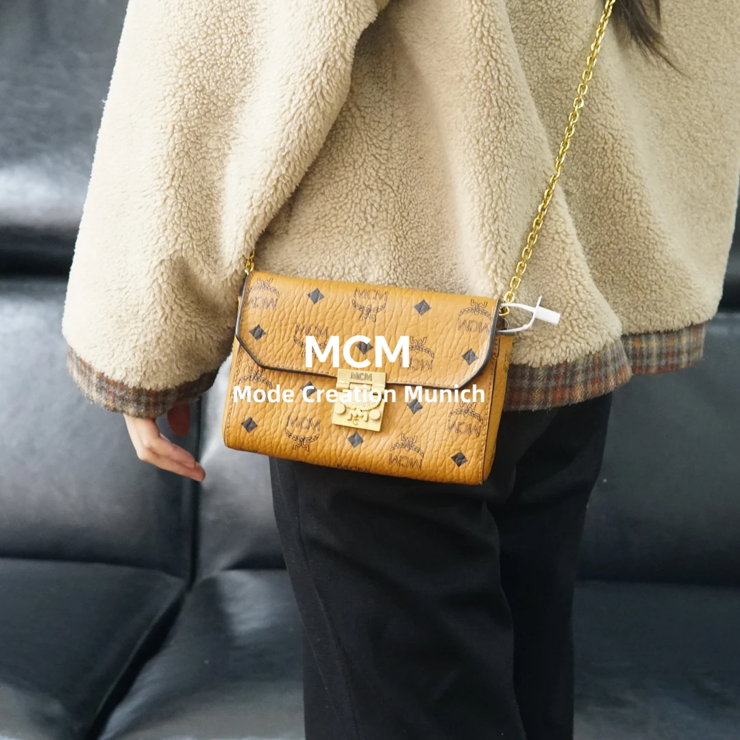 95新 MCM 干邑色斜挎链条包/FYBX10619524/9524