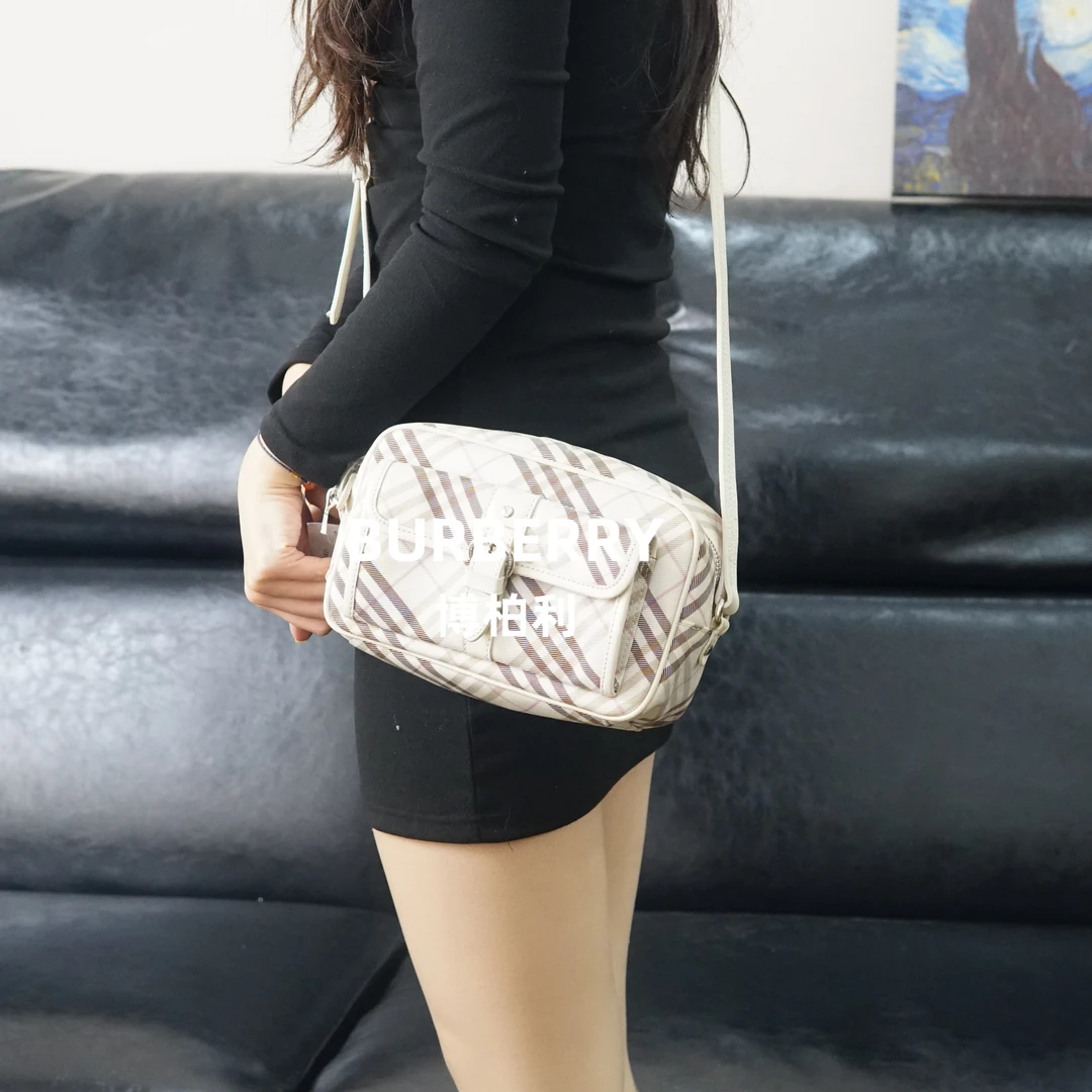 95新 BURBERRY/博柏利 巴宝莉 格纹斜挎包/JJ11430793/0793