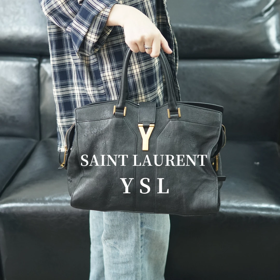 95新 YSL/圣罗兰 黑金斜挎包/XX10603009/3009