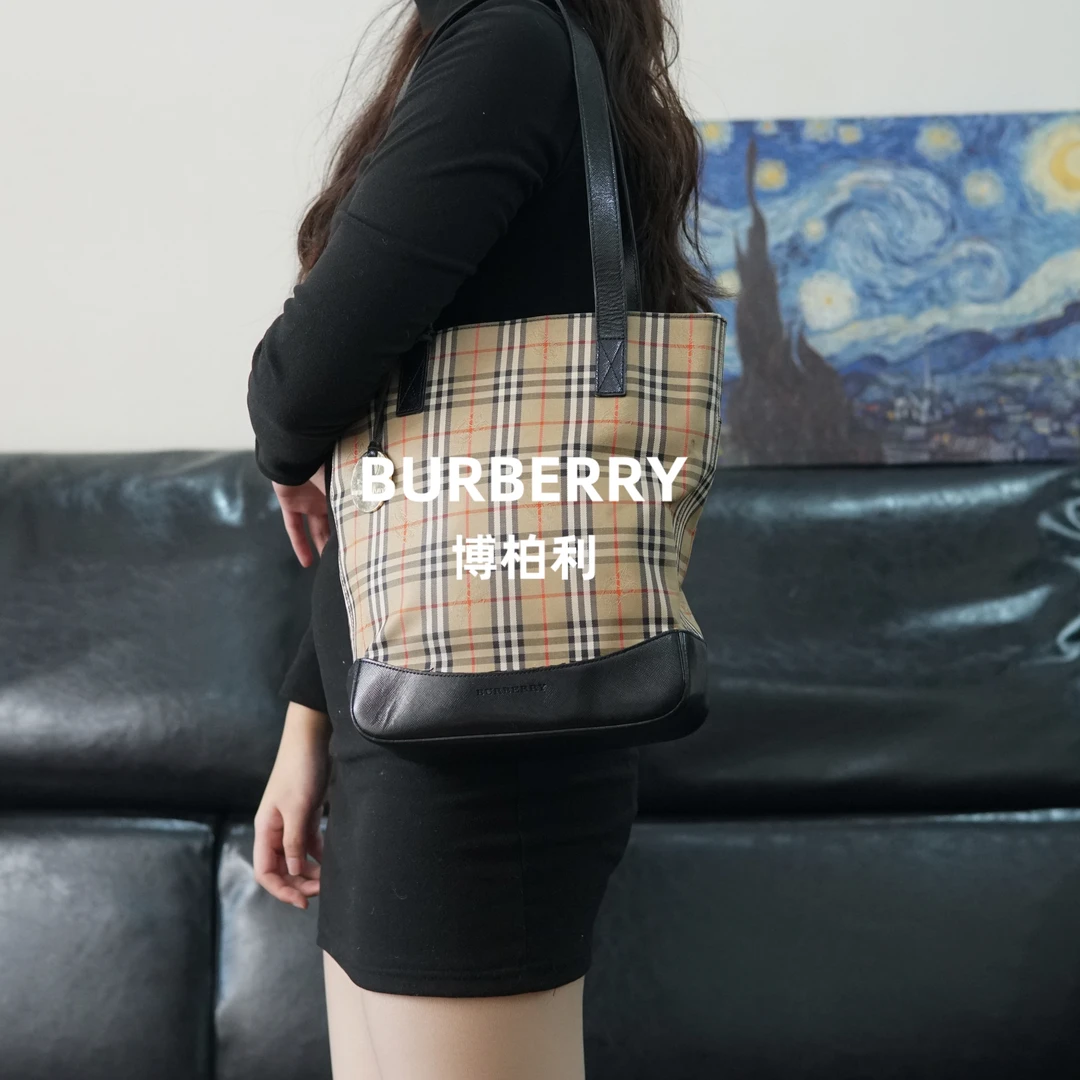 95新 BURBERRY/博柏利 巴宝莉 格纹单肩包/ZG11919025/9025
