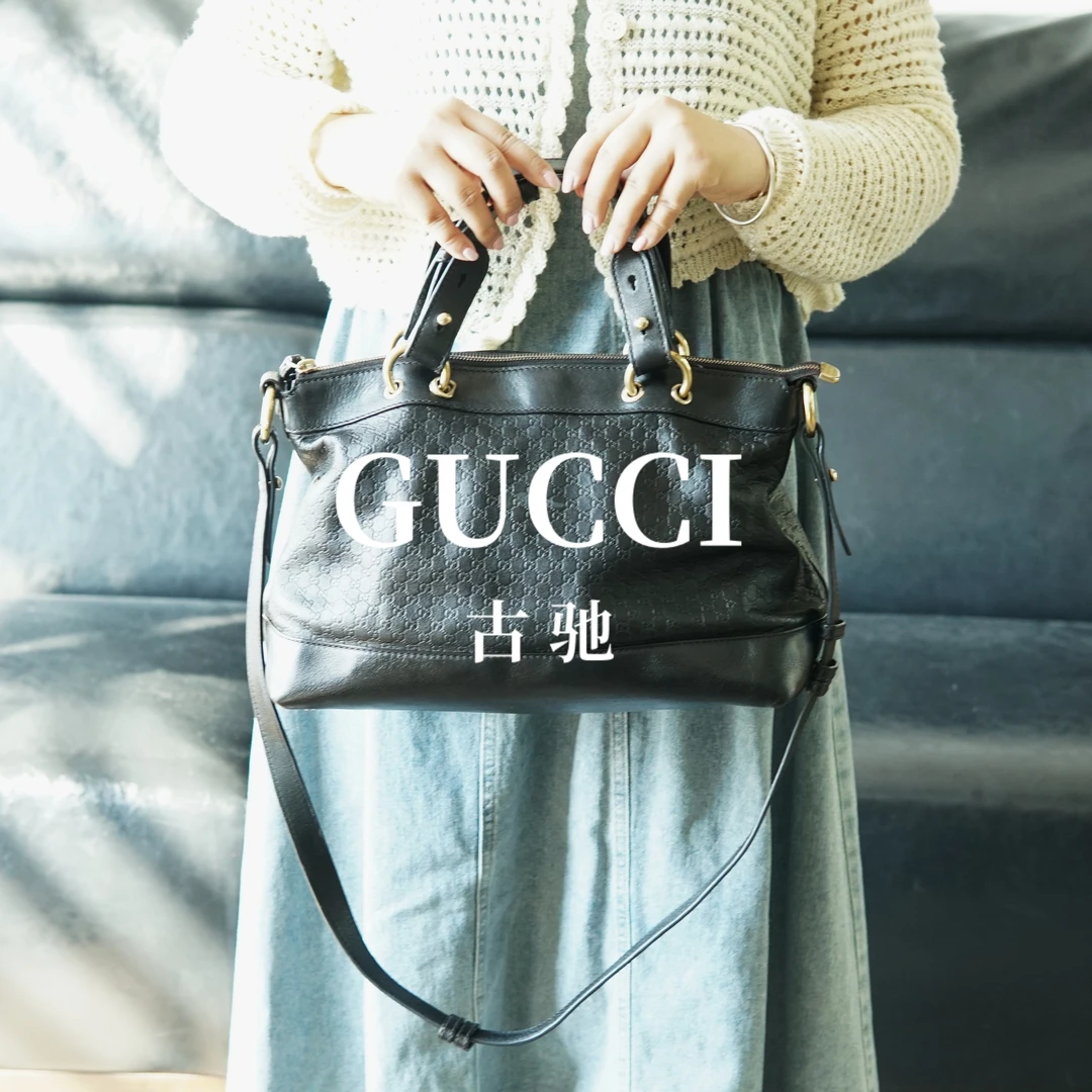 95新 GUCCI/古驰 老花手提斜跨包/FYLJ08614024/4024