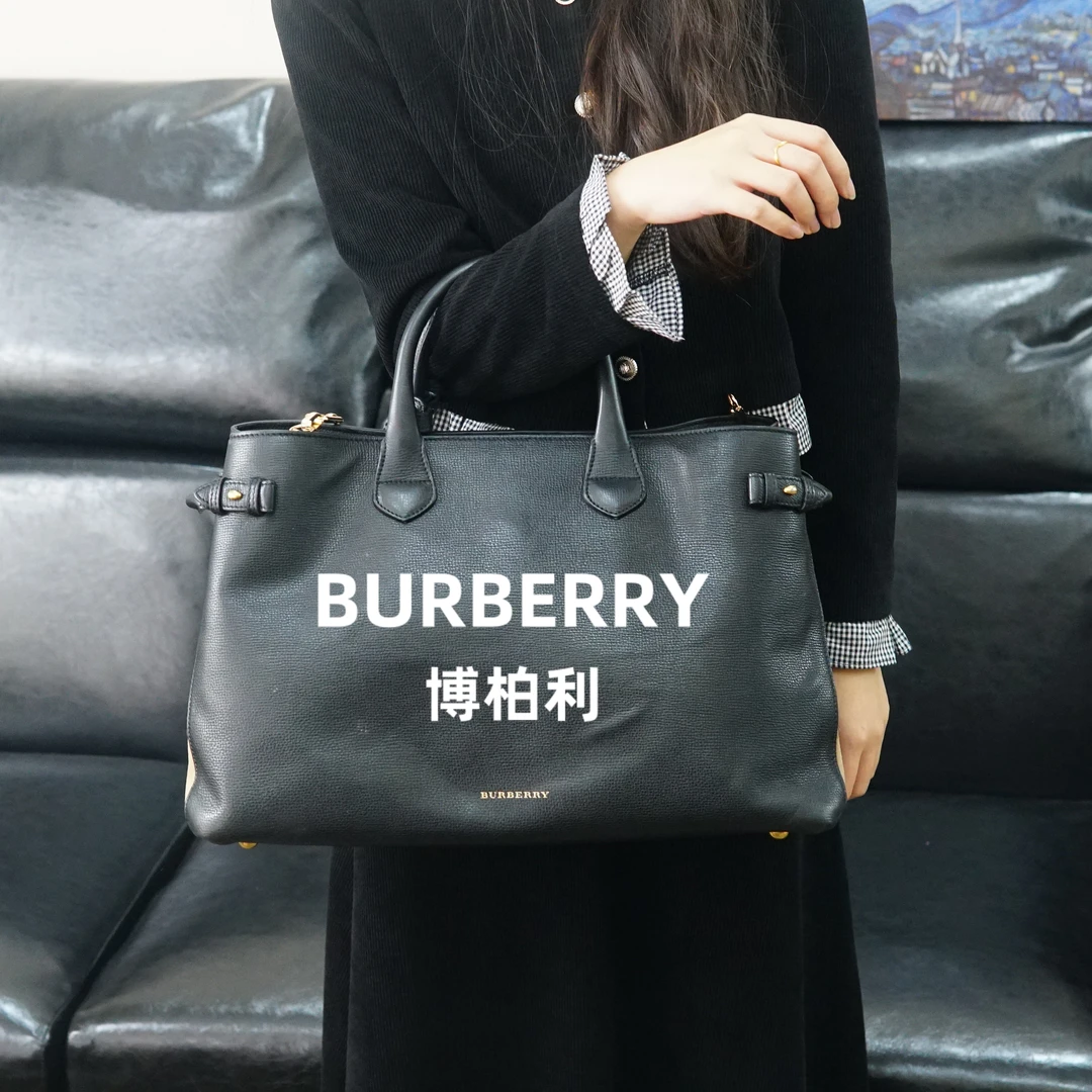 95新 BURBERRY/博柏利 巴宝莉 黑色单肩包/SP10631065/1065
