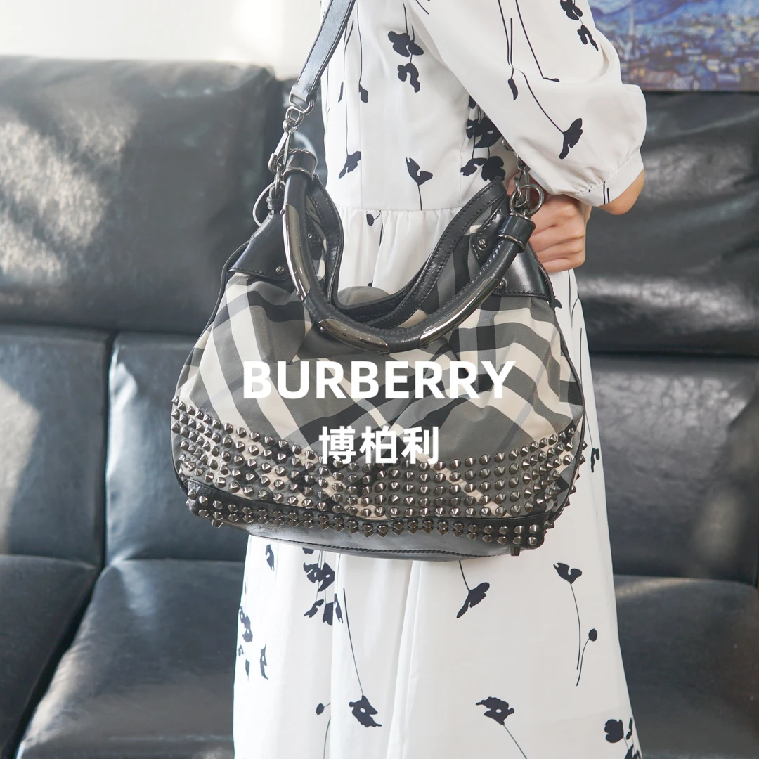 95新 BURBERRY/博柏利 格纹单肩包/AF08528516/8516