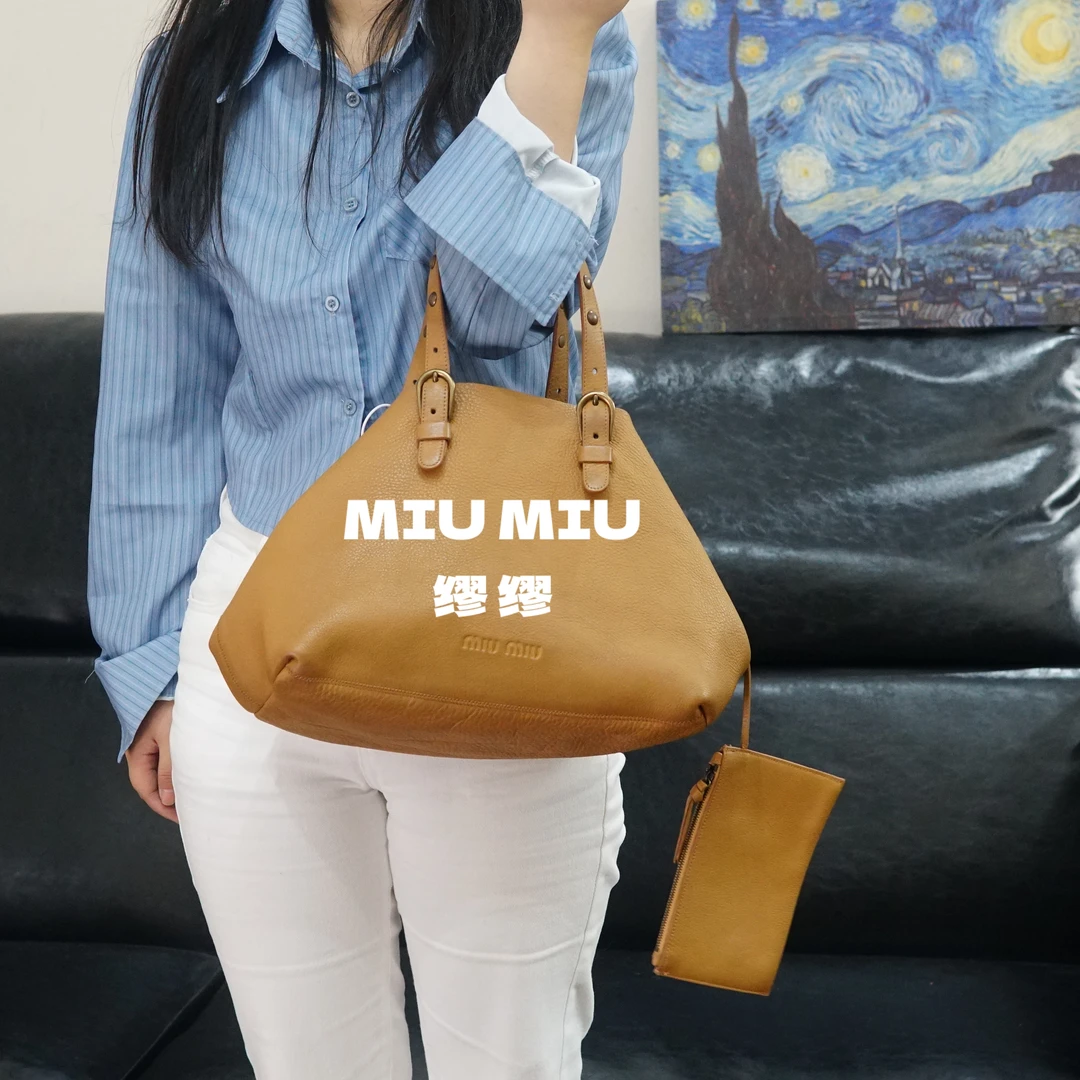 95新 MIU MIU/缪缪 miumiu/棕色单肩包/SC10715018/5018