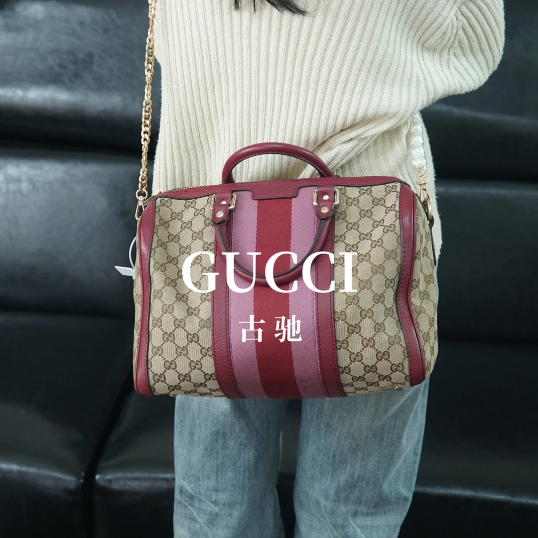 95新 GUCCI/古驰 老花枕头包/JH08816525/6525