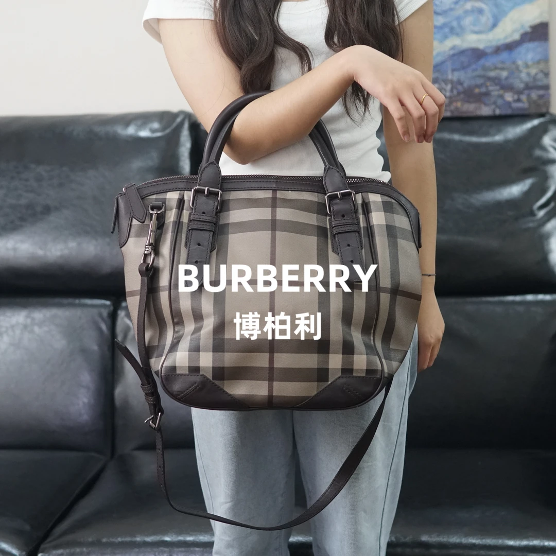 95新 BURBERRY/博柏利 巴宝莉/格纹单肩包/BC10520572/0572