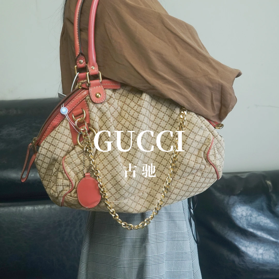 95新 GUCCI/古驰 老花手提单肩包/MH04427047/7047