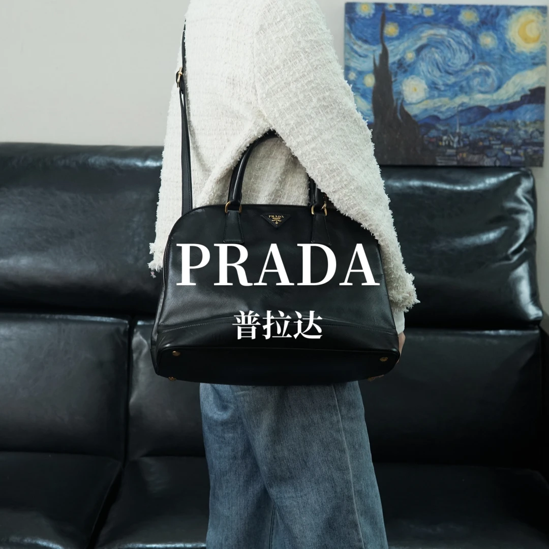 95新 Prada/普拉达 黑色手提包/FYBB09721061/1061