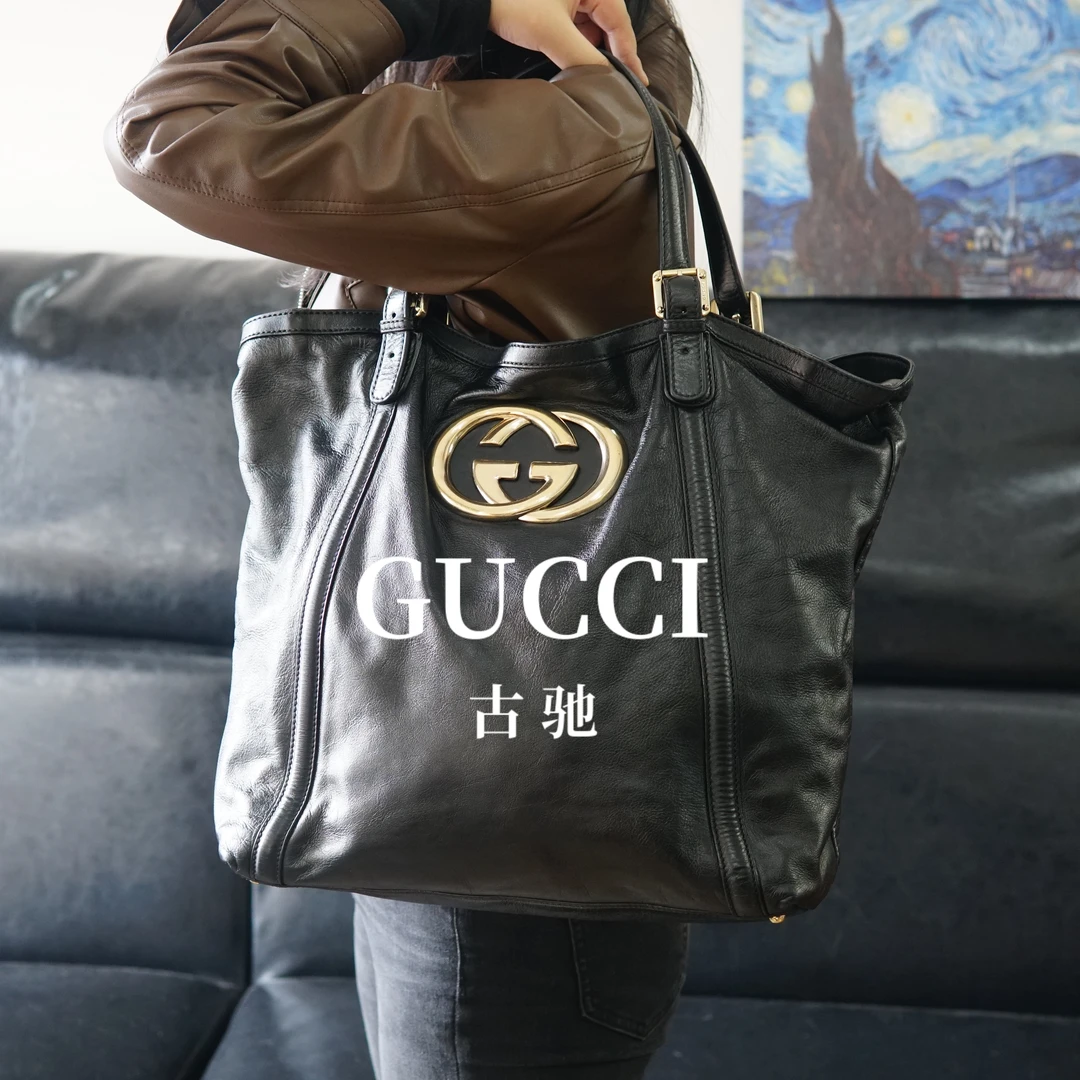 95新 GUCCI/古驰 GUCCI/黑金单肩包/YZ09715016/5016