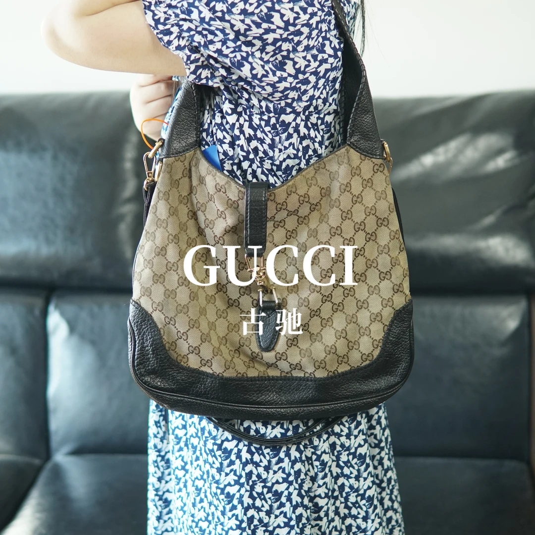 95新 GUCCI/古驰 老花牛角包/FYHT06318056/8056