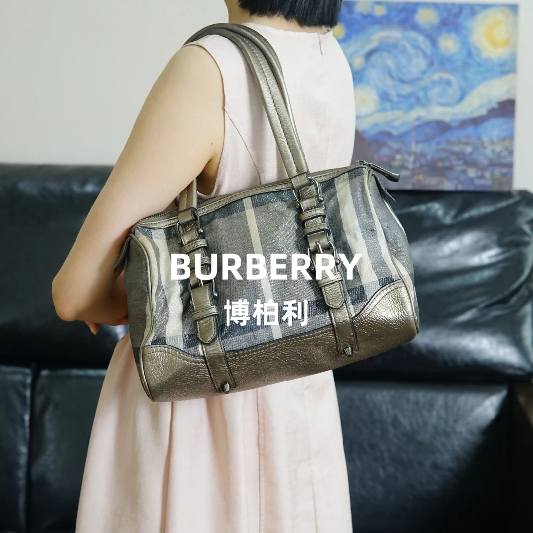 95新 BURBERRY/博柏利 巴宝莉/格纹枕头包/ZZ09416587/6587