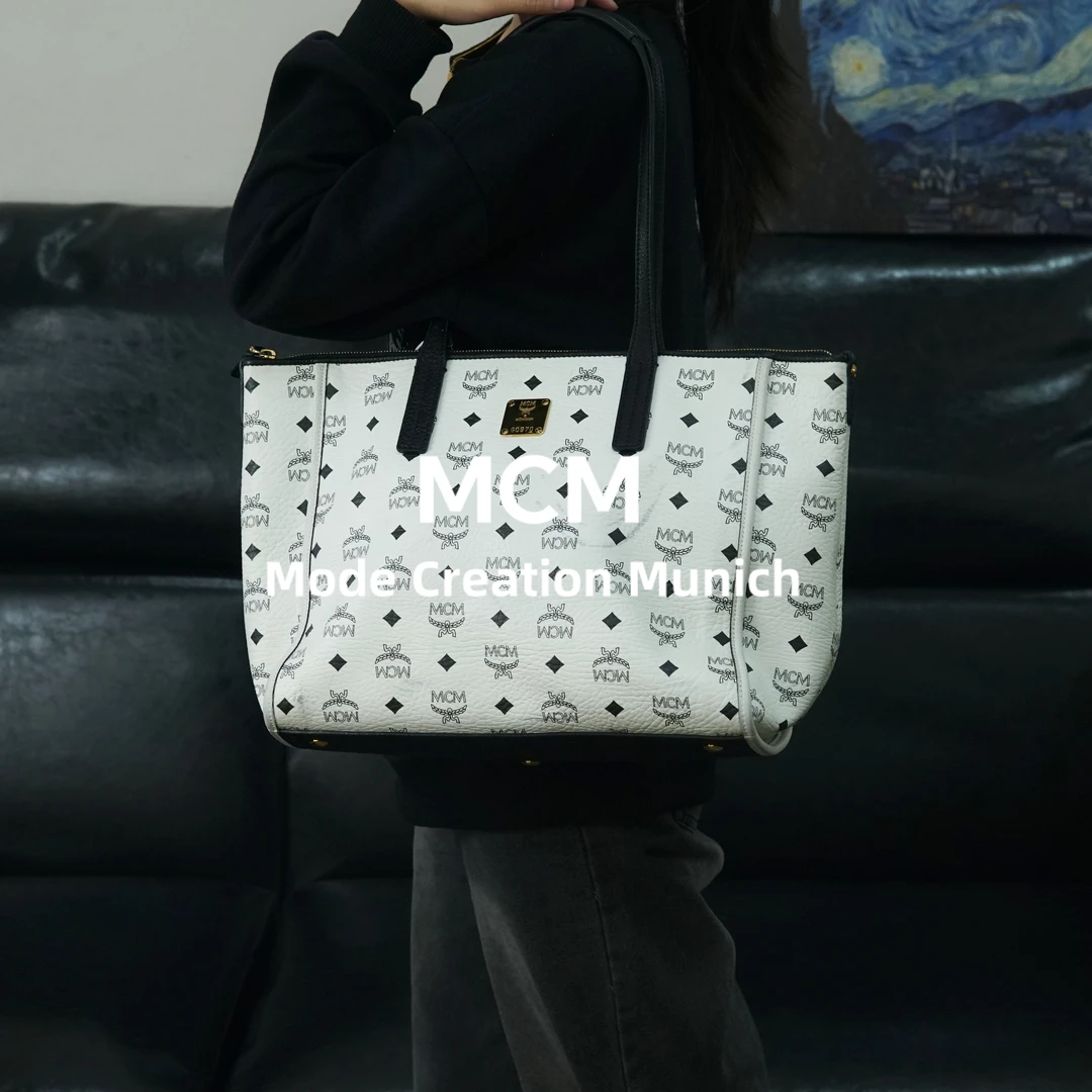 95新 MCM 白色单肩包/WJ10411556/1556