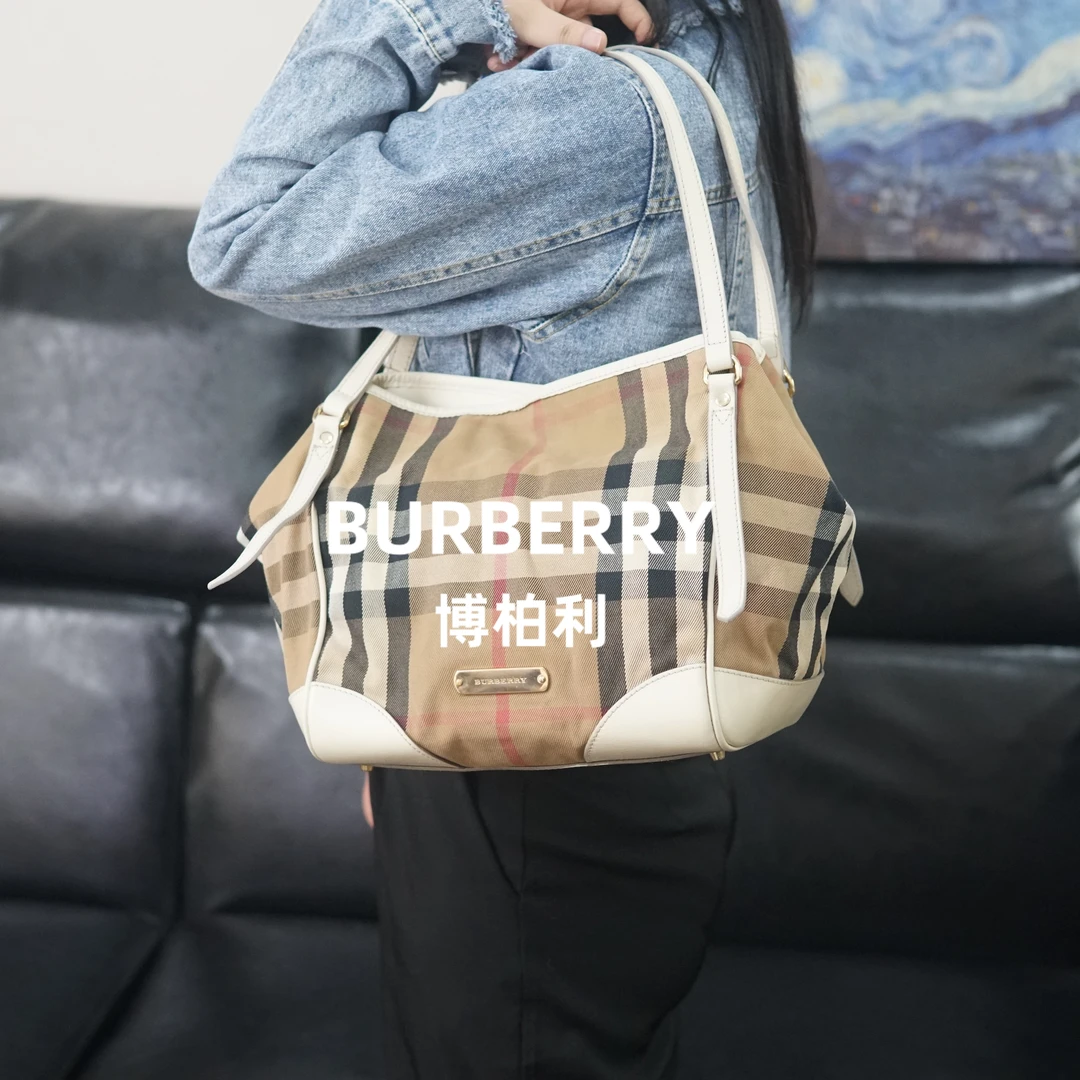 95新 BURBERRY/博柏利 巴宝莉/格纹单肩包/WJ09524078/4078