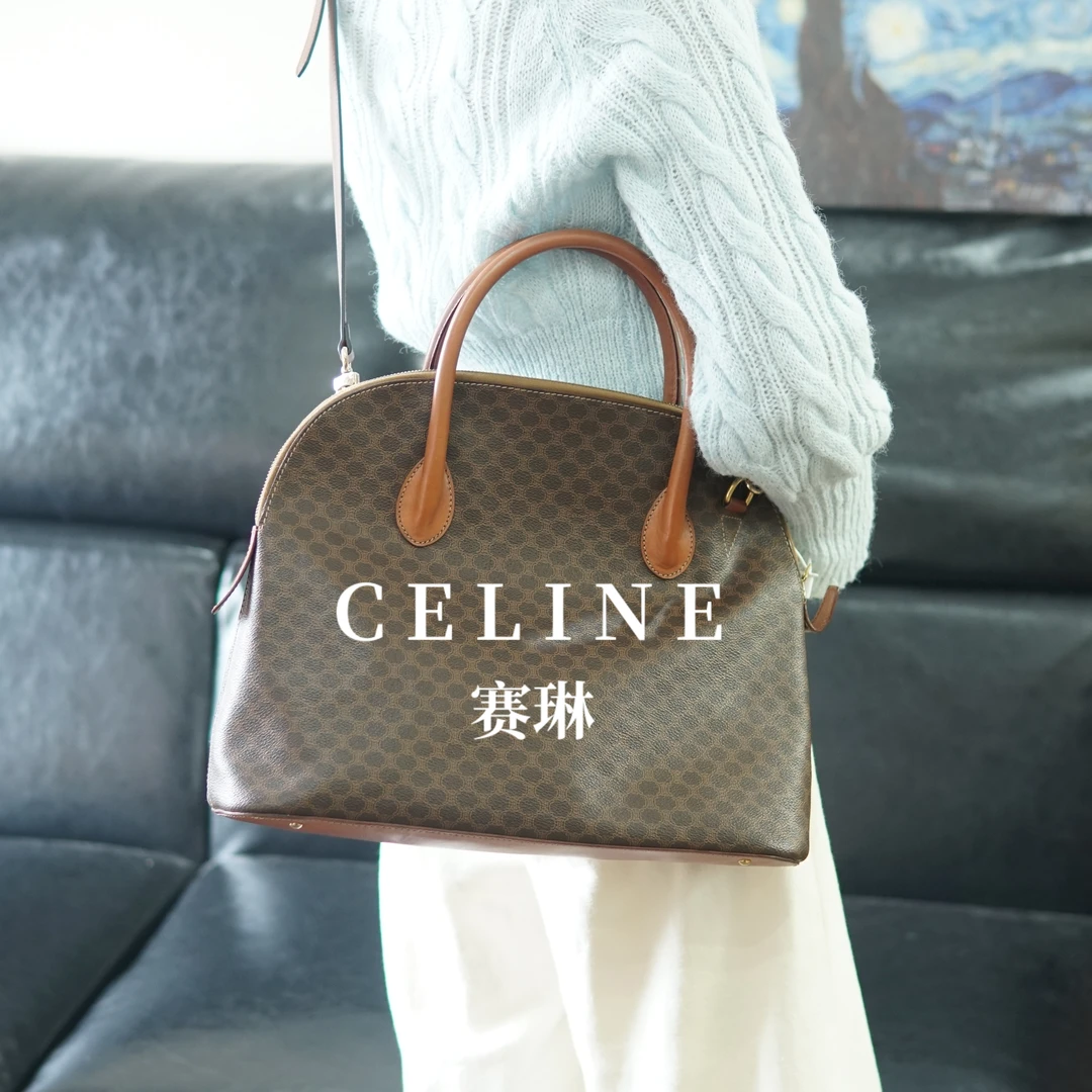 95新 Celine/思琳 老花贝壳包/MH09727003/7003