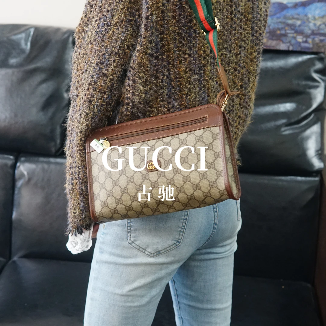 95新 GUCCI/古驰 老花斜挎包/JJ10428142/8142