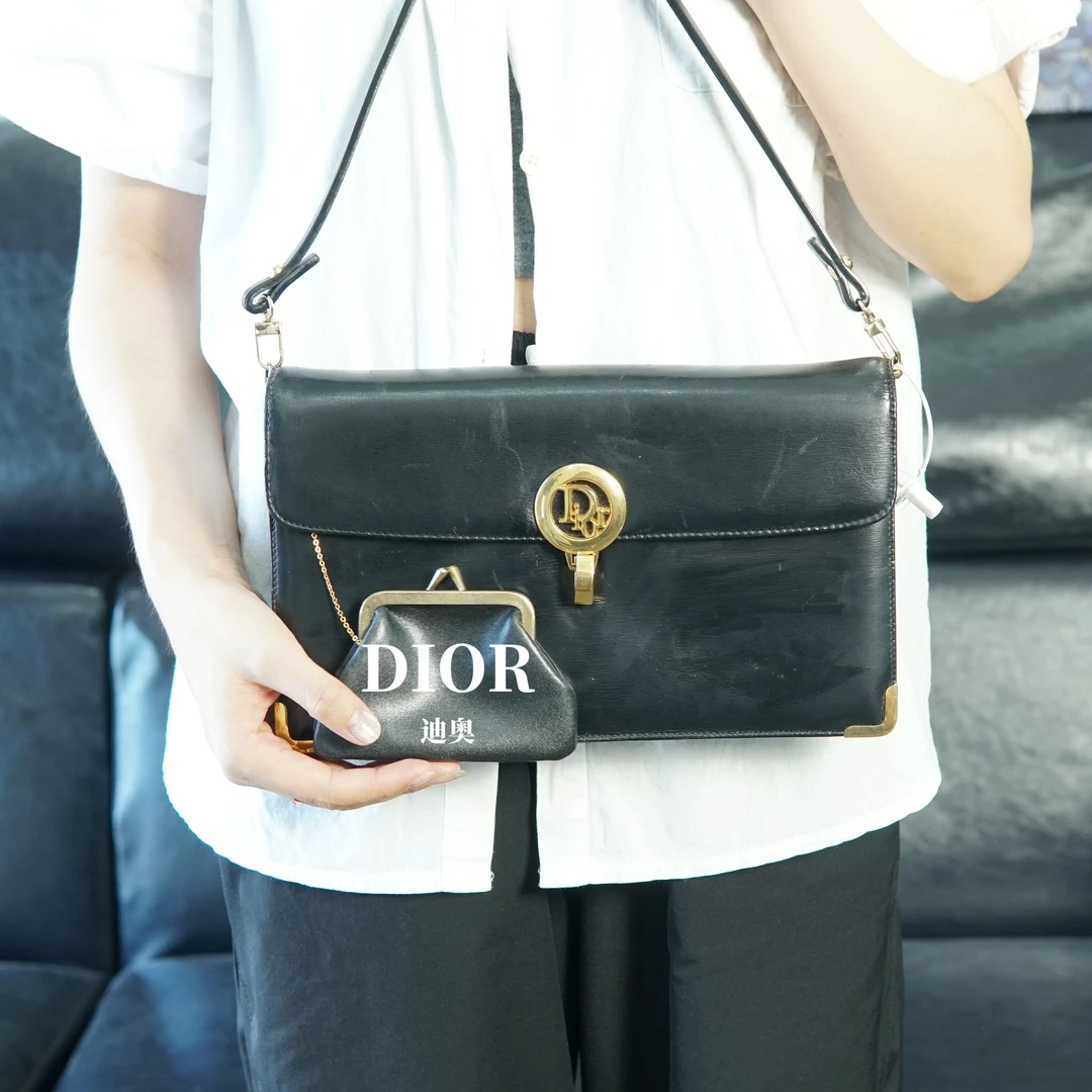 95新 DIOR/迪奥 子母袋/黑金单肩包/FYPJ11118462/8462
