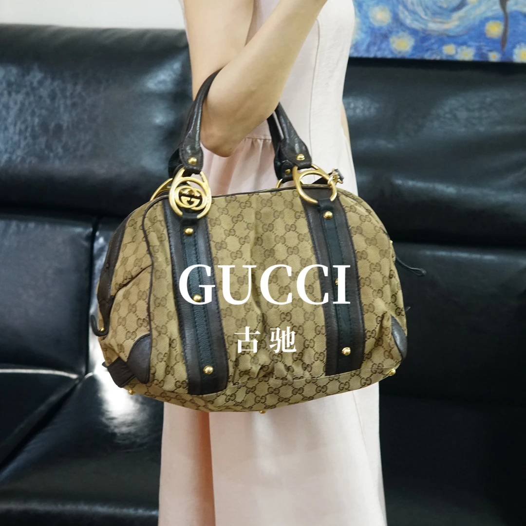 95新 GUCCI/古驰 老花博士顿包/WJ09624003/4003