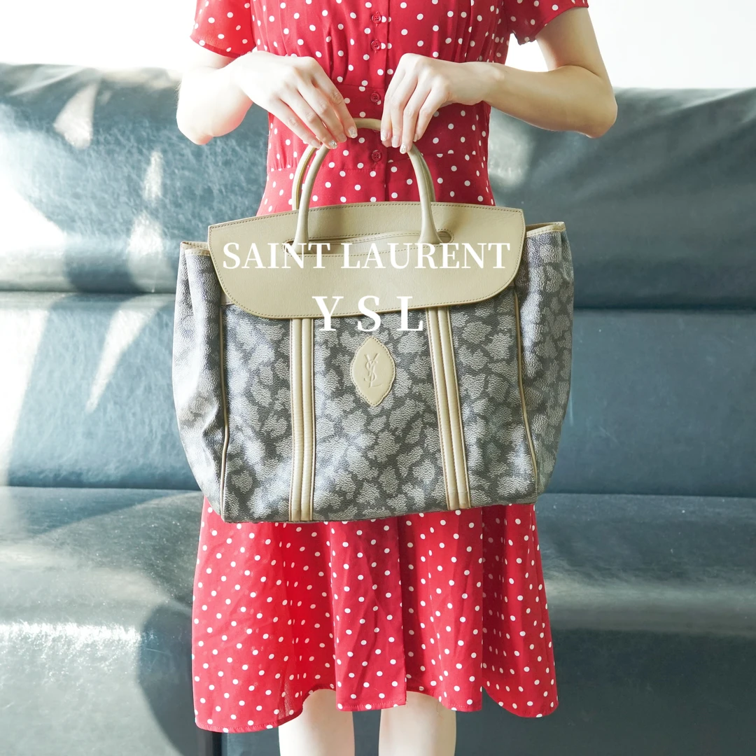 95新 YSL/圣罗兰 老花拼皮单肩包/JJ08713704/3704