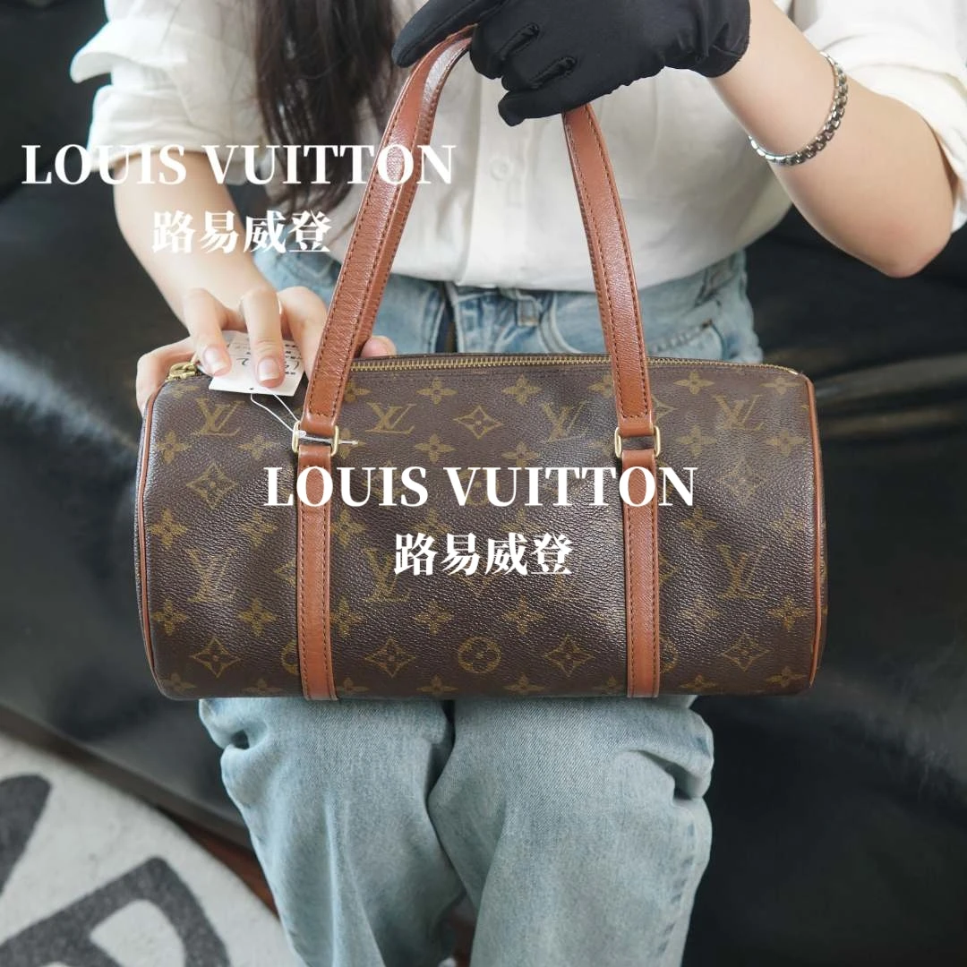 95新 LouisVuitton/路易威登 原始/红皮巴比龙30