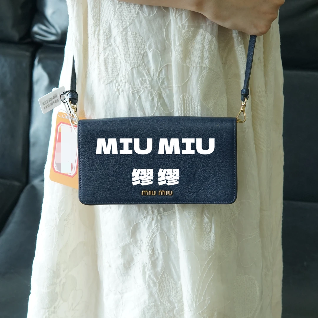 95新 MIU MIU/缪缪 miumiu 蓝金斜挎包/ZZ07722039/展厅/2039