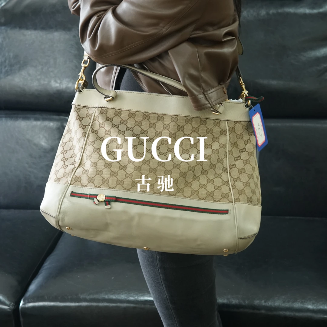 95新 GUCCI/古驰 老花斜挎包/SB10710012/0012