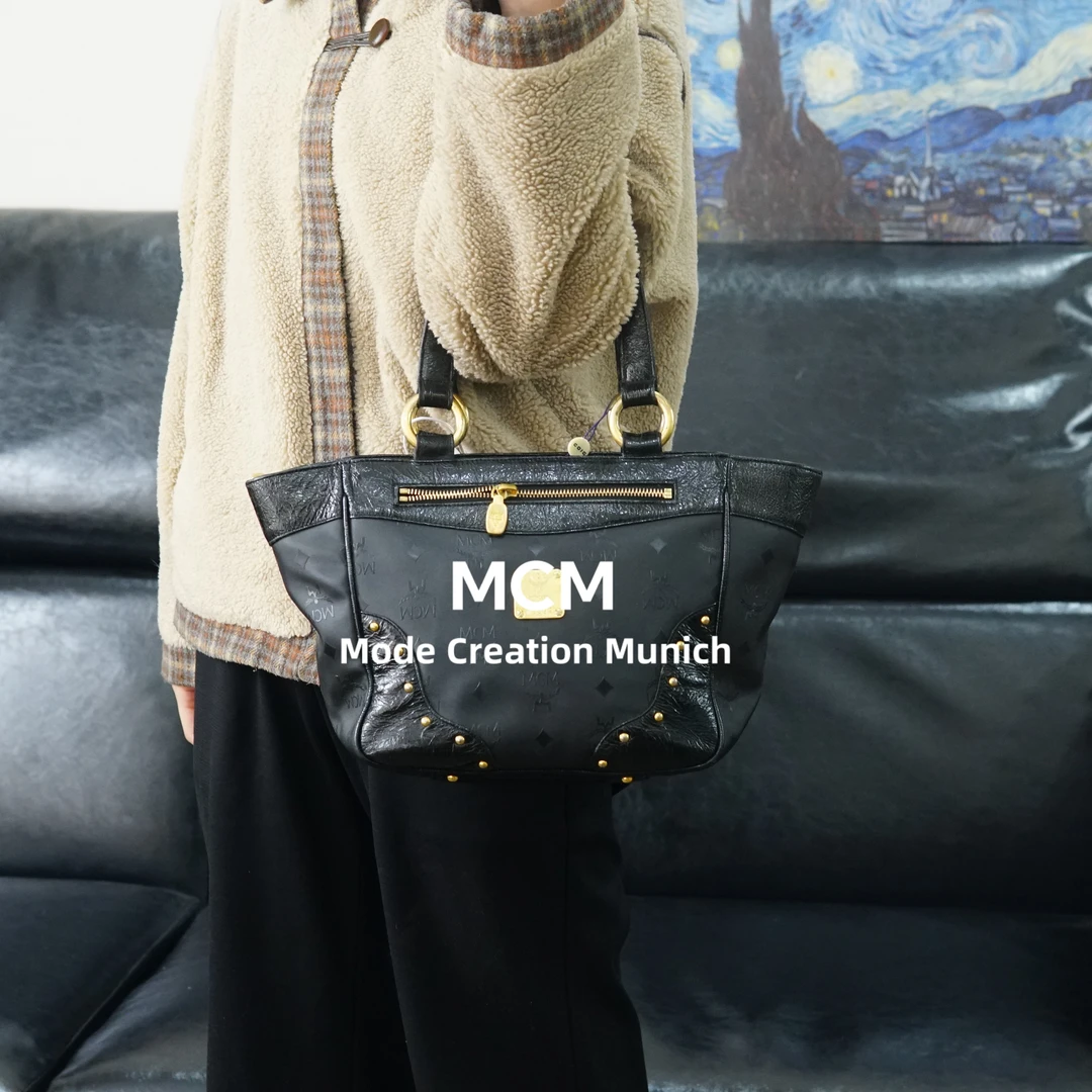 95新 MCM 黑金单肩包/ZA11515020/5020优