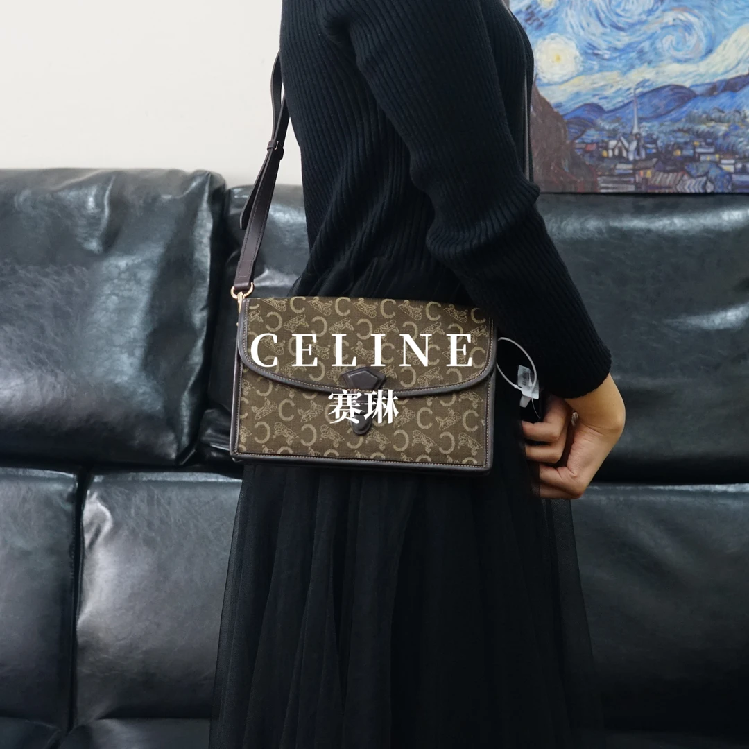 95新 Celine/思琳 拼皮斜挎包/FYMX11521051/1051