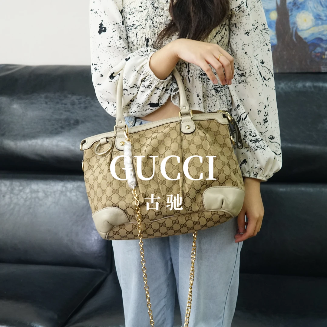 95新 GUCCI/古驰 老花斜挎包/TC09622563/2563
