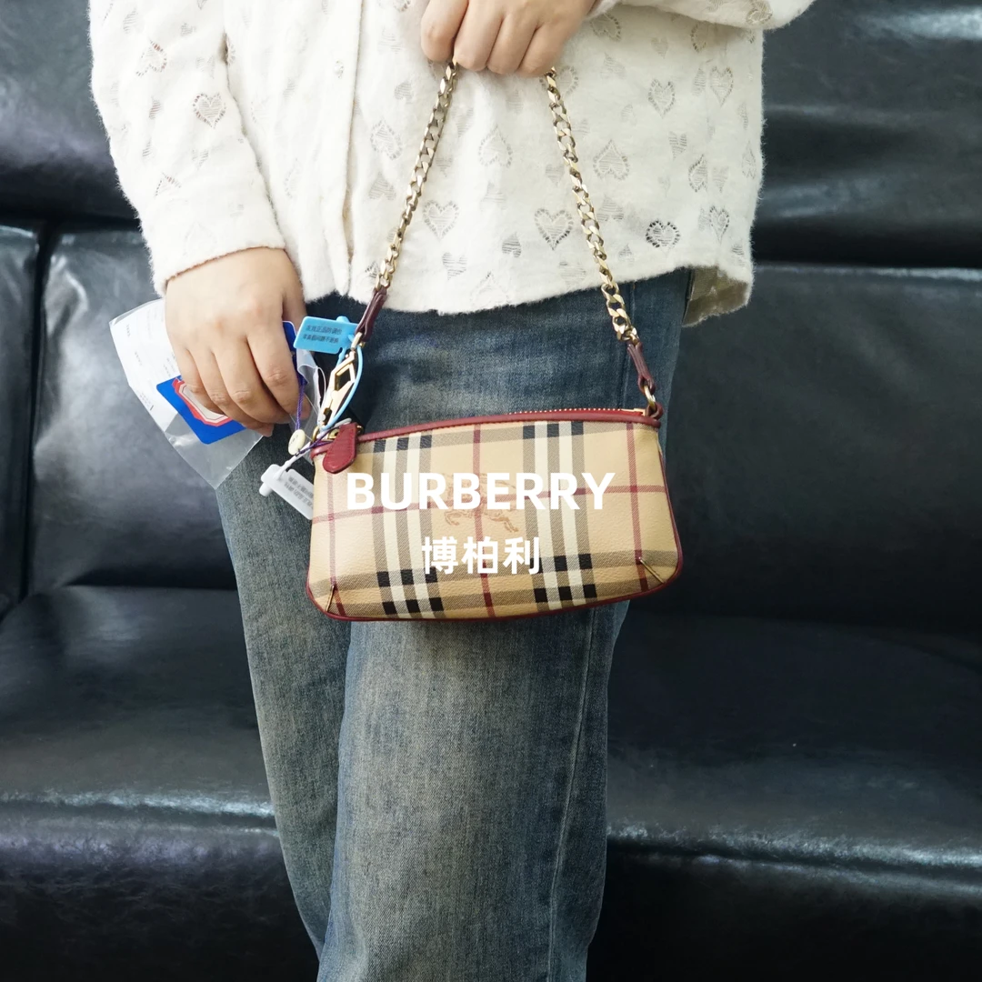 95新 BURBERRY/博柏利 巴宝莉 格纹单肩包/WT11322003/2003