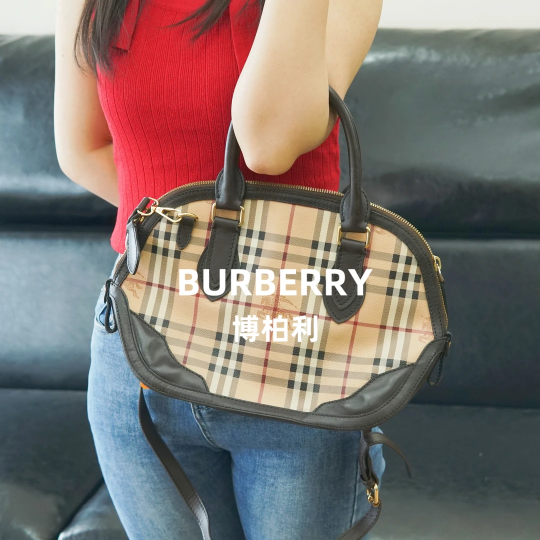 95新 BURBERRY/博柏利  格纹单肩包/FYHX07525827/5827