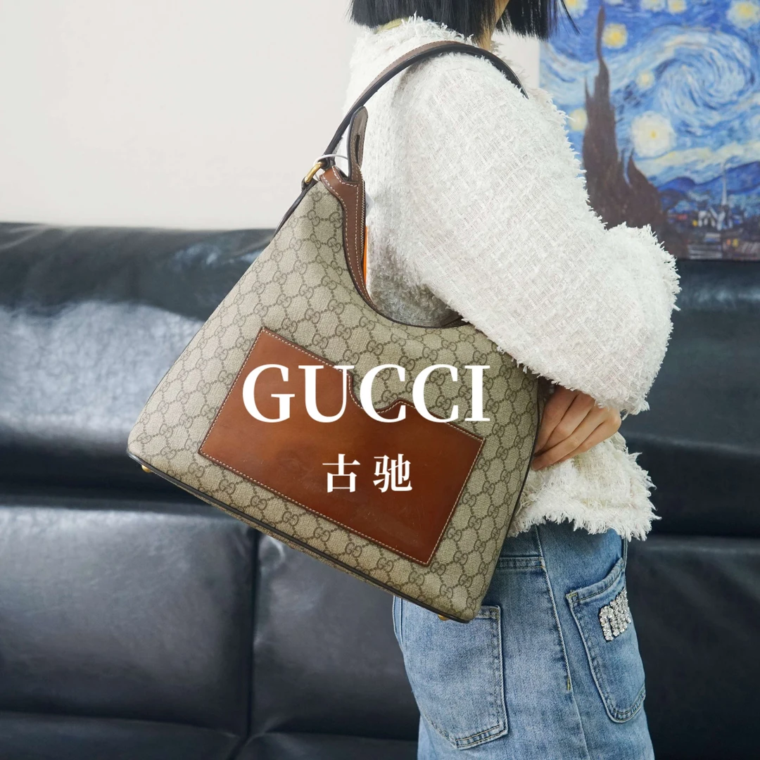 95新 GUCCI/古驰 GUCCI/牛角单肩包/BC10331664/1664