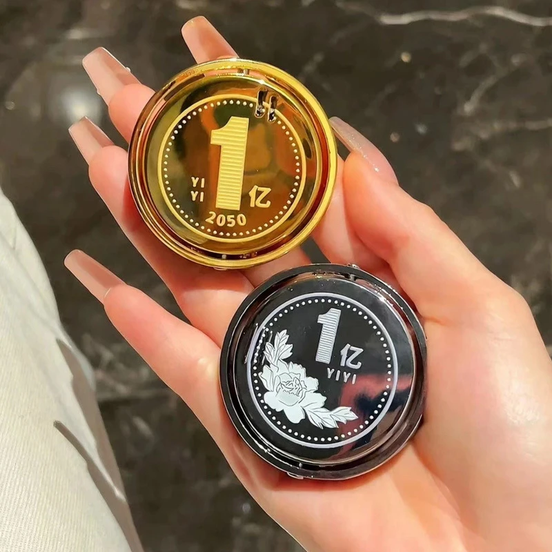 抖音网红金属创意解压旋转陀螺转大钱金币充气打火机解压旋转潮玩