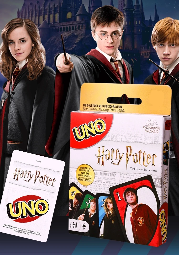 UNO卡牌Harry potter哈利波特2024联名桌游亲子扑克优诺uno纸牌