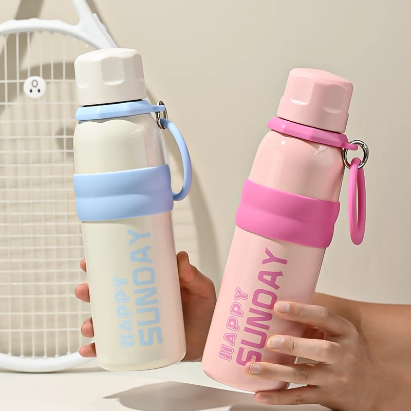 户外大容量家用保温杯便携防摔车载运动学生女士简约吸管保冷水杯