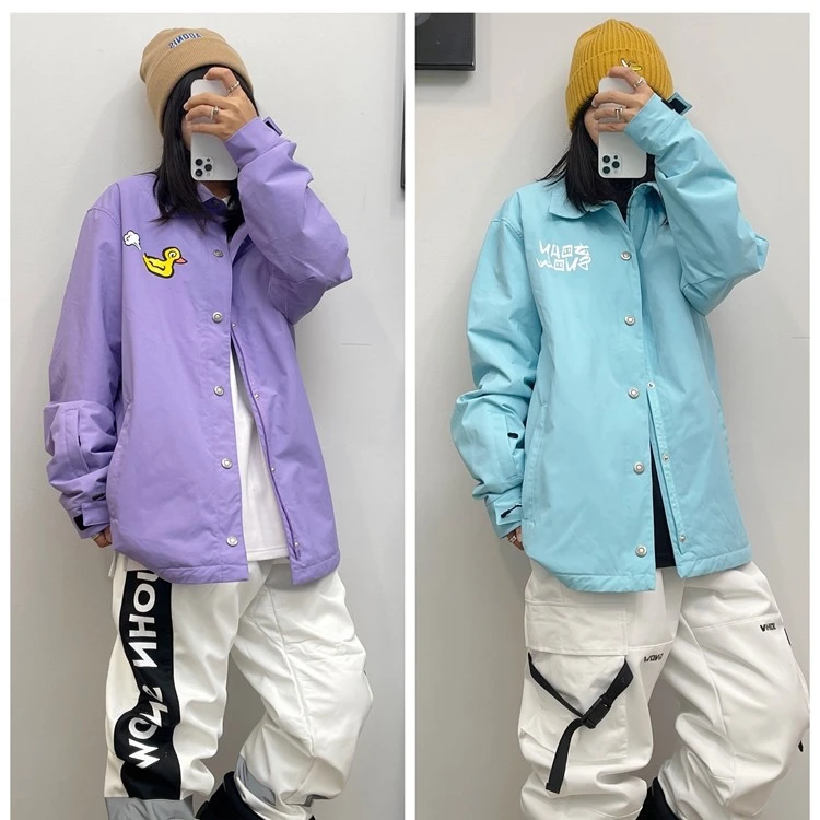 John snow 单板双板男女滑雪服平花教练夹克开衫薄棉防水防风保暖