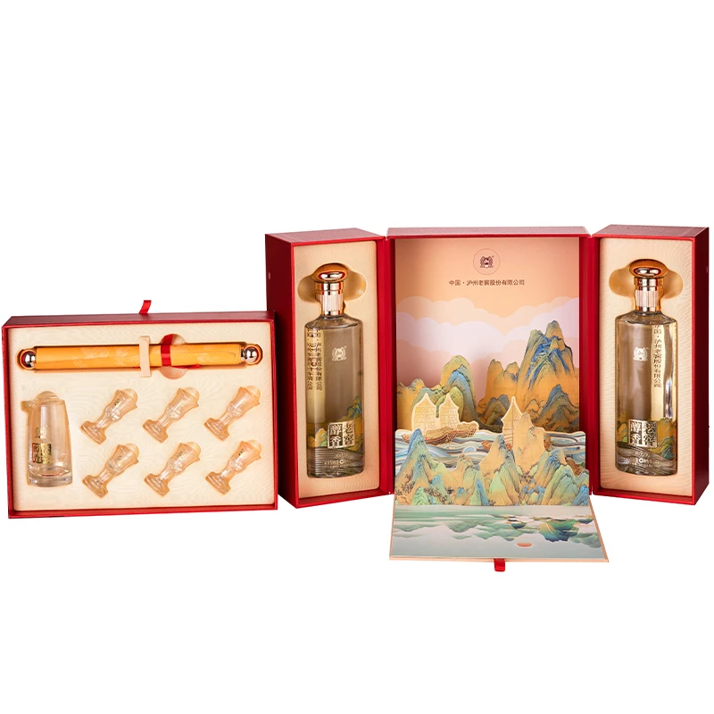 LUZHOU/泸州老窖醇香和之美剪纸艺术礼盒酒送礼52度500ml*2