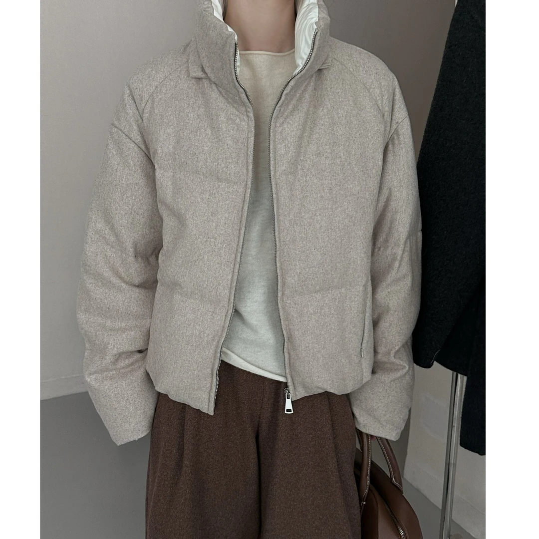 白白家-新国标90白鸭绒插肩袖设计羽绒服#9401