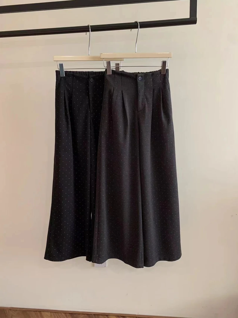 秋冬新款-加厚波点毛呢裤#12157