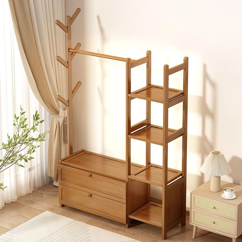 【小扬哥推荐】衣帽架落地立式多功能组装房间进门置物架衣服简易卧