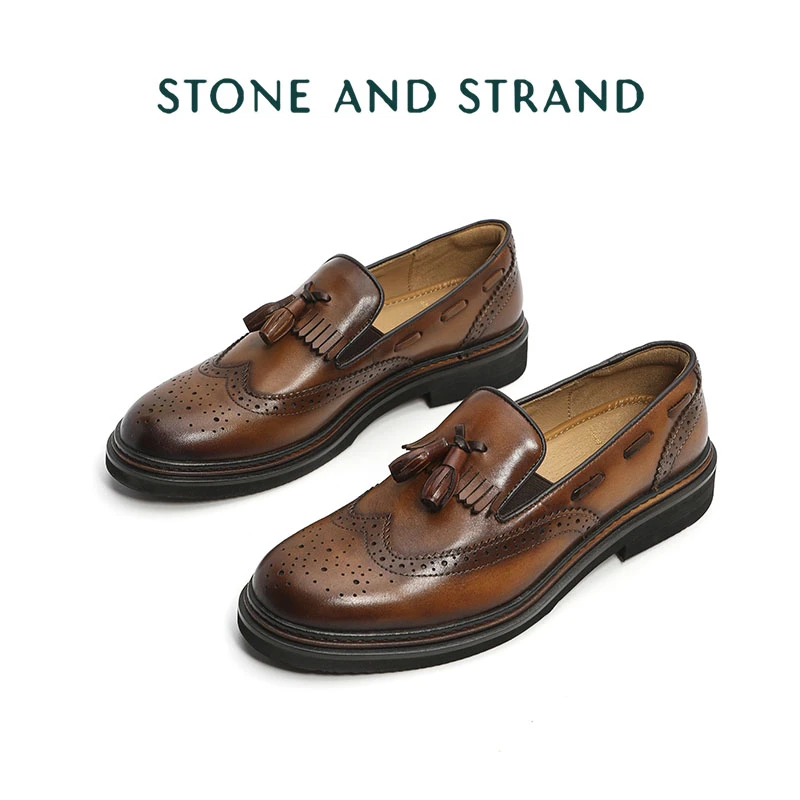 STONEANDSTRAND流苏2023新款乐福鞋小皮鞋单鞋 ZX2825