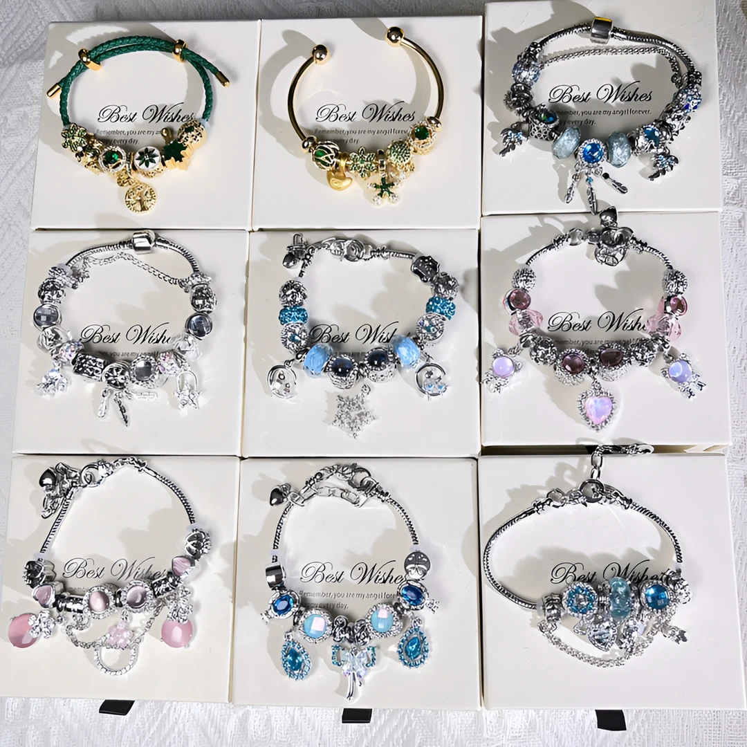 合金合成锆石手链 手工串珠DIY多种颜色简约直播拍1拆1【仙女2选1】