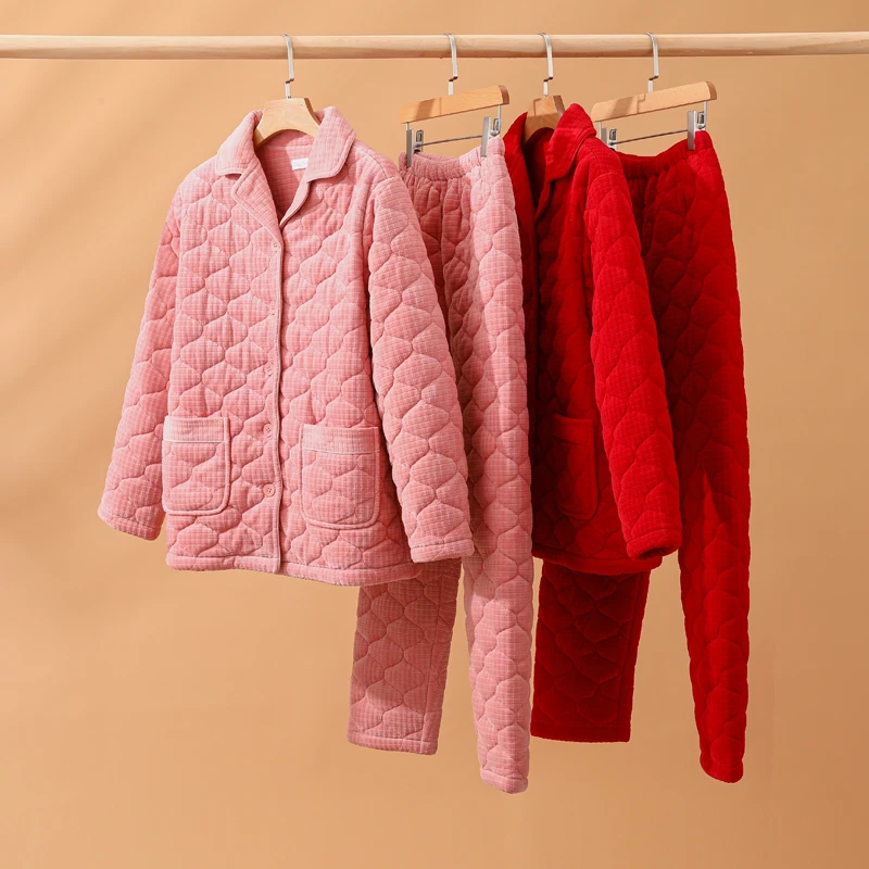 【晨晨专属】曼妮芬家居服女士秋冬新款加厚保暖套装