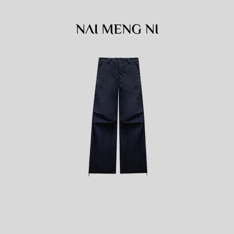 【允歆歆】【快步流星】【100%纯棉】 返潮复古美式口袋工装裤 26K019