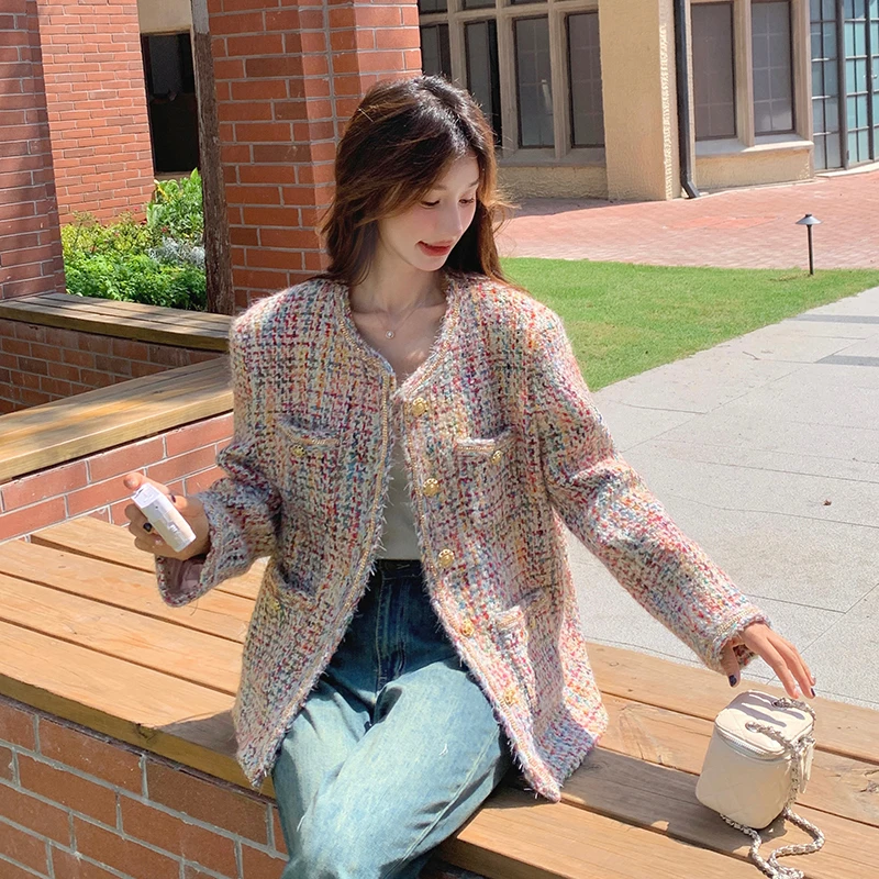 今年流行爆款炸街高级感超好看法式小香风气质名媛毛呢外套女春款