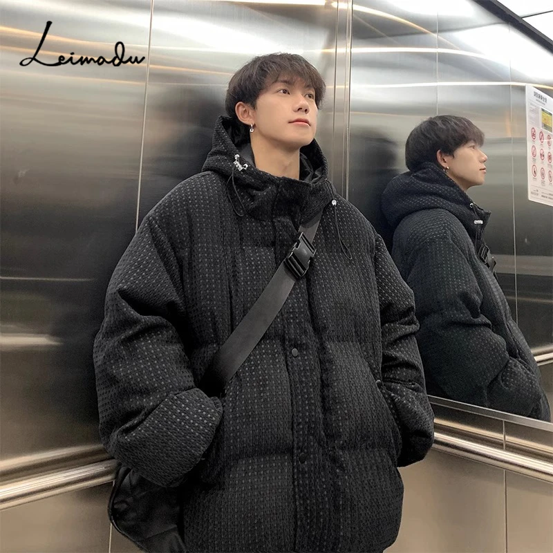 冬季加厚棉服男韩版潮牌潮流百搭外套男士小众面包服宽松棉袄男潮