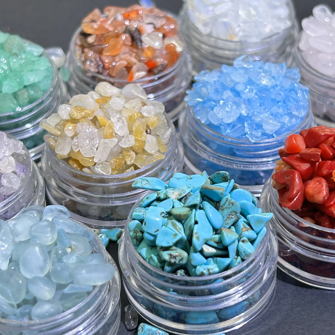 冰透清爽磨砂彩色ins不规则饰品配件DIY工艺品装饰美甲石手机壳