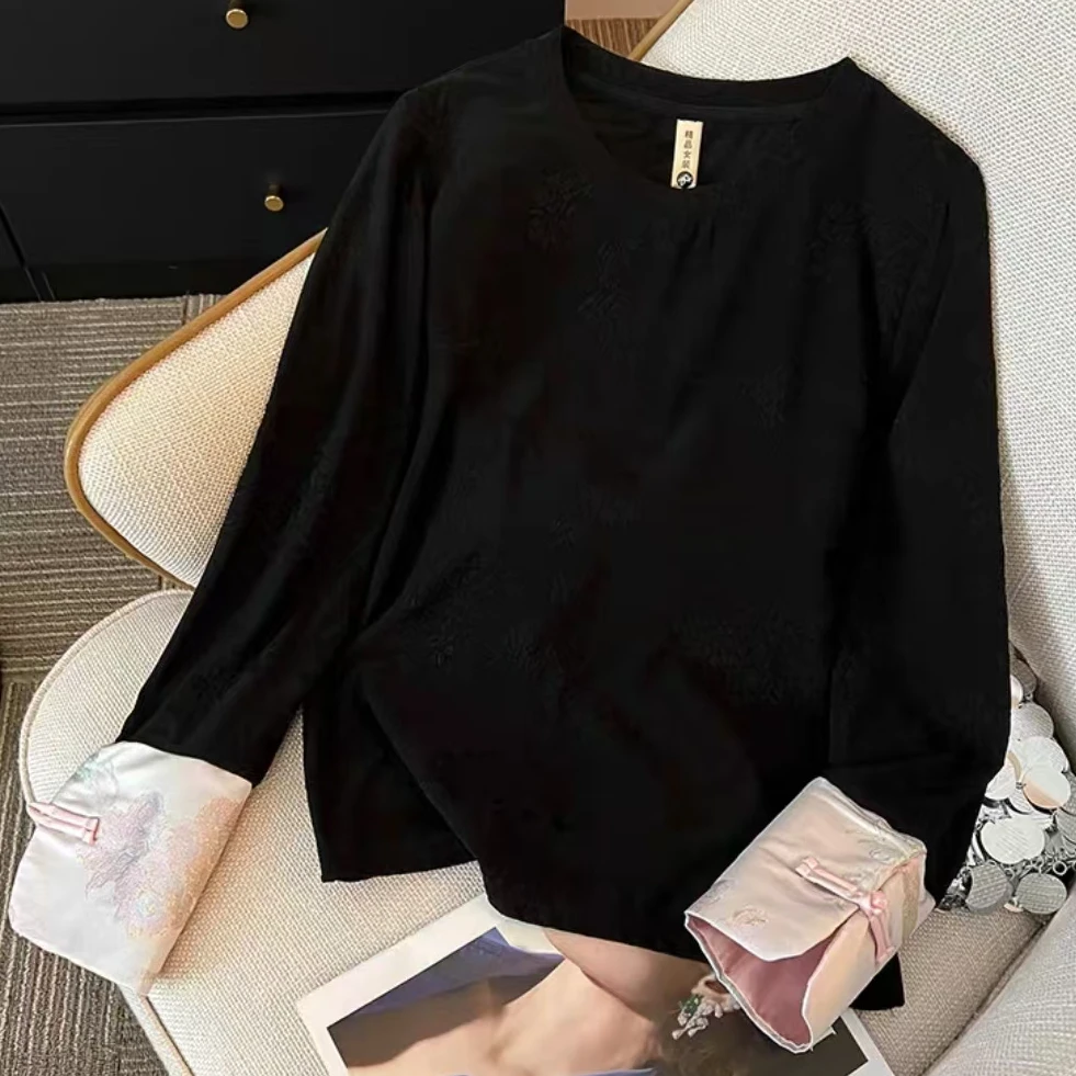 7438-中式浮雕提花金龙刺绣国风打底